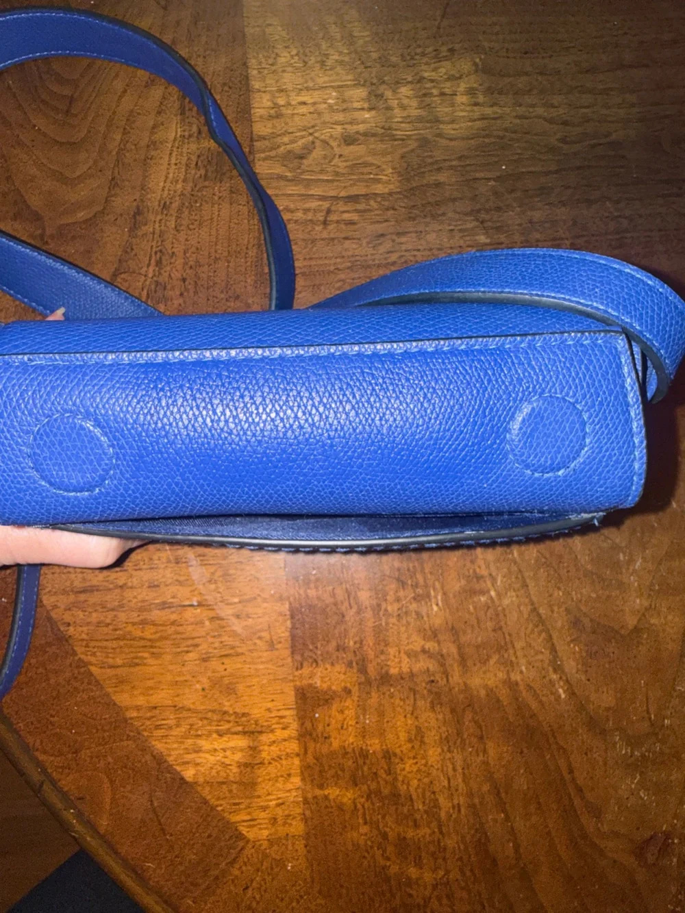 A New Day Blue Crossbody Bag Structured Faux Leather Shoulder Purse